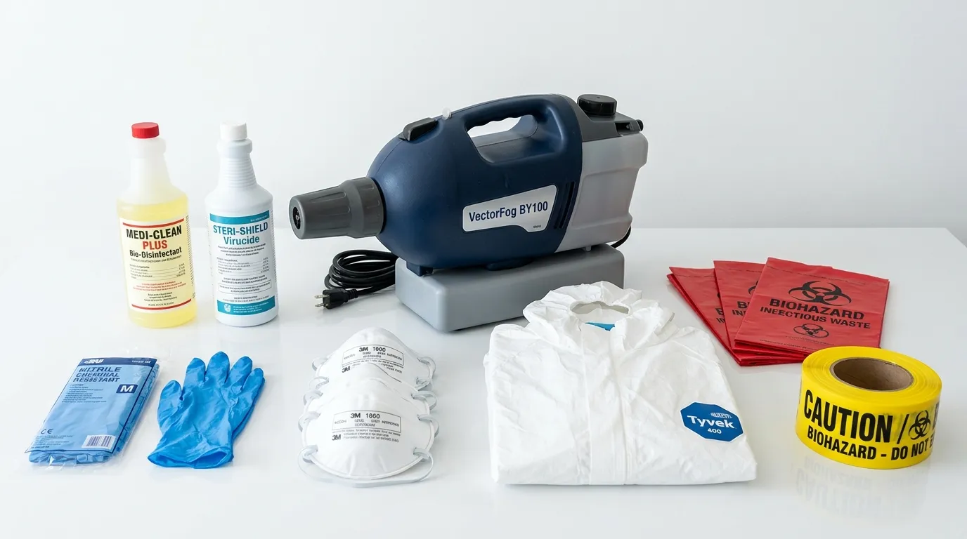 Professional biohazard remediation crew working in Rossmoor