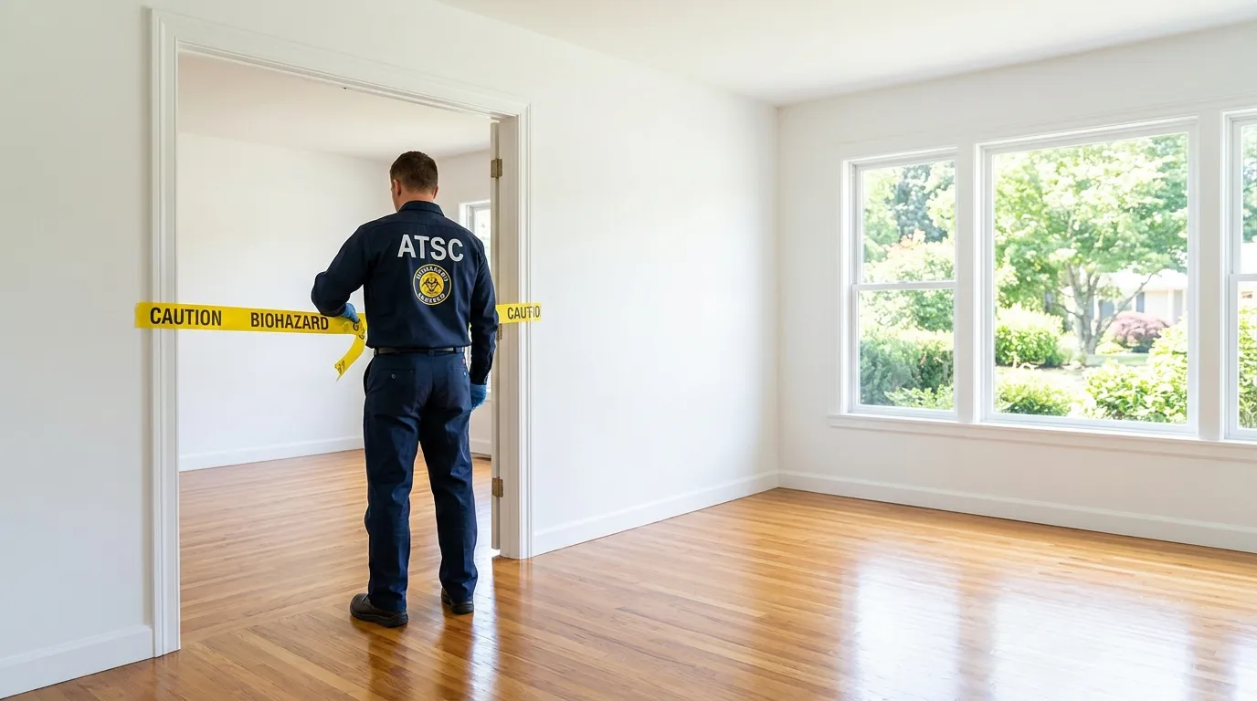 Certified biohazard cleanup crew performing Decomposition Cleanup in Rossmoor